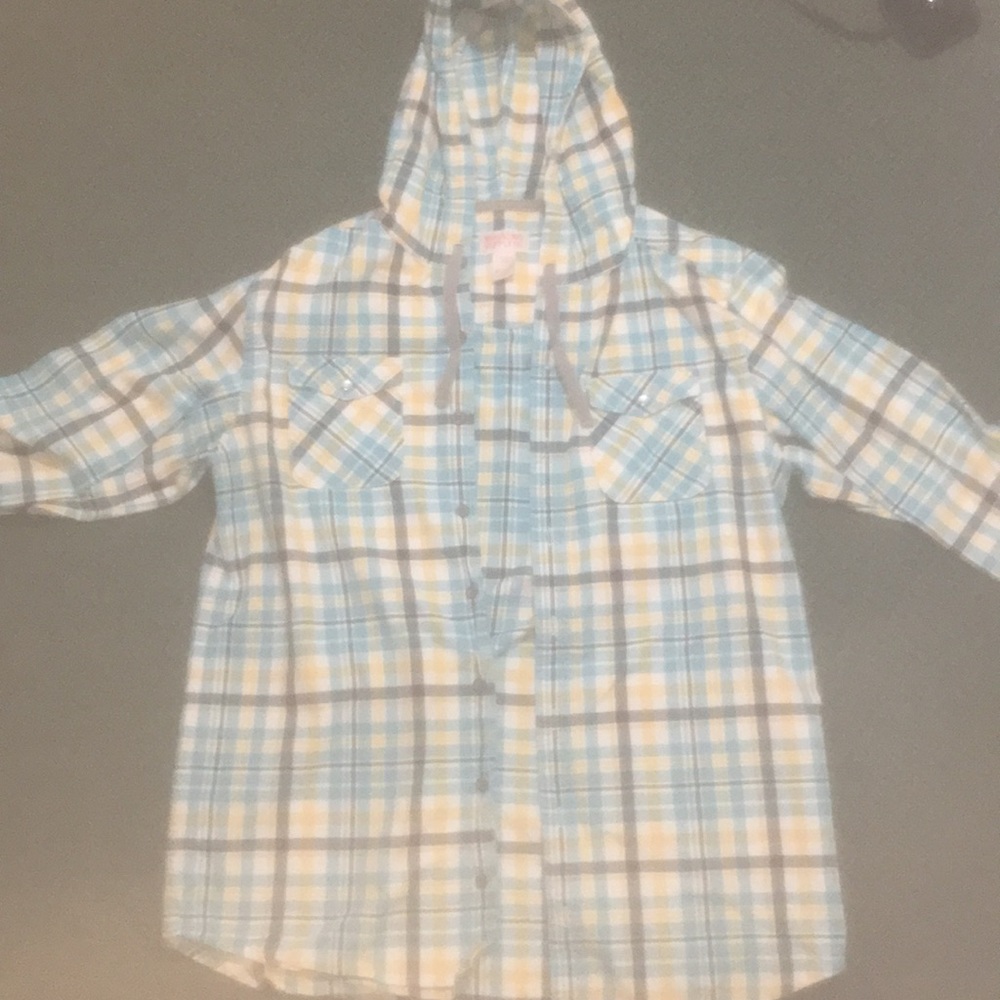 Mossimo co supply flannel with hoodie XL